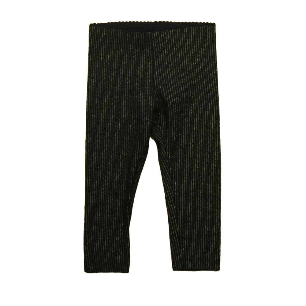 Tea Girls Black | Gold Stripe Leggings size: 2T